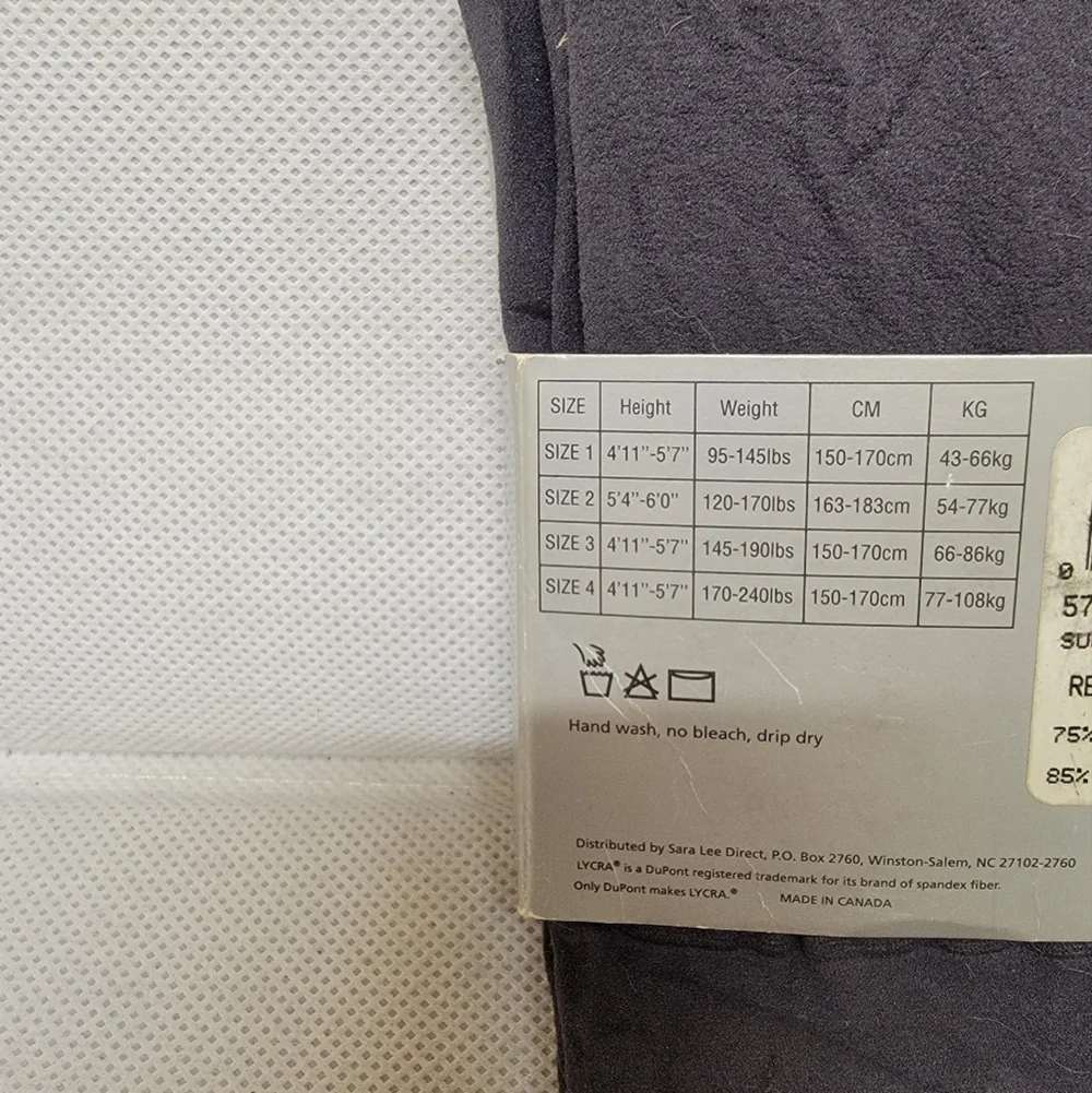 NEW‎ IN PACKAGE - TOZ WOMEN'S TIGHTS  - GREY MICROSUEDE SHAPER